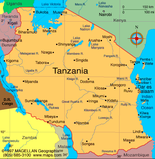 Mwanza map